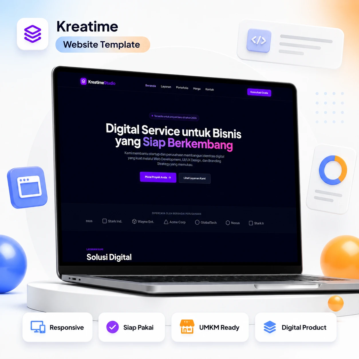 Elevate - Website Profil Agensi Digital
