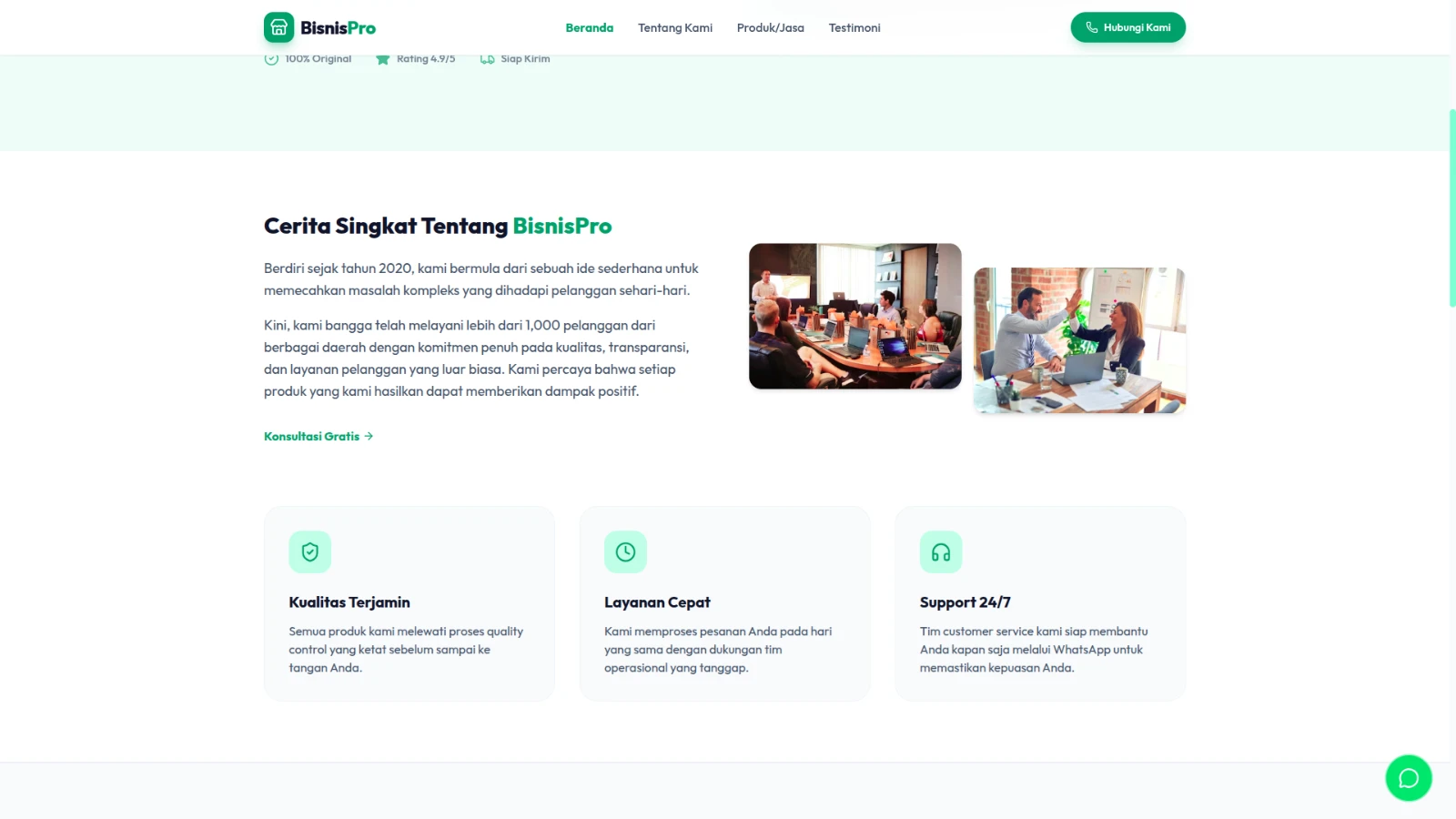 LokalBiz - Landing Page Bisnis & UMKM detail 2