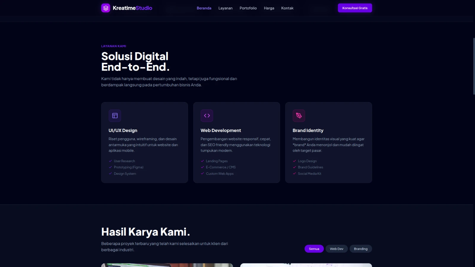 Elevate - Website Profil Agensi Digital detail 3