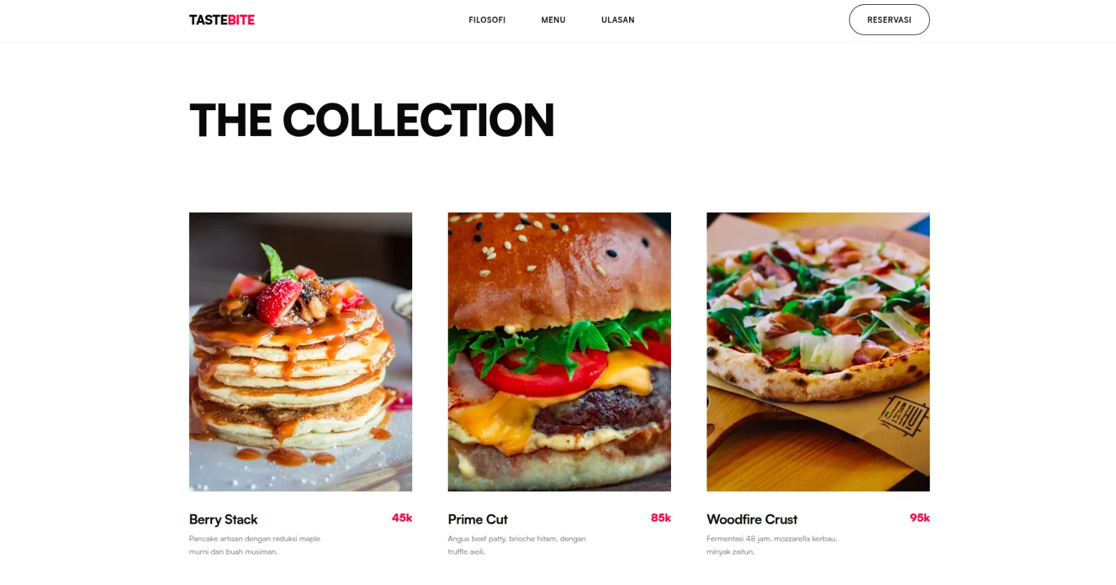 Modern Restaurant Landing Page detail 3
